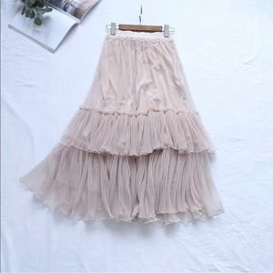Tulle Ruffled Skirt